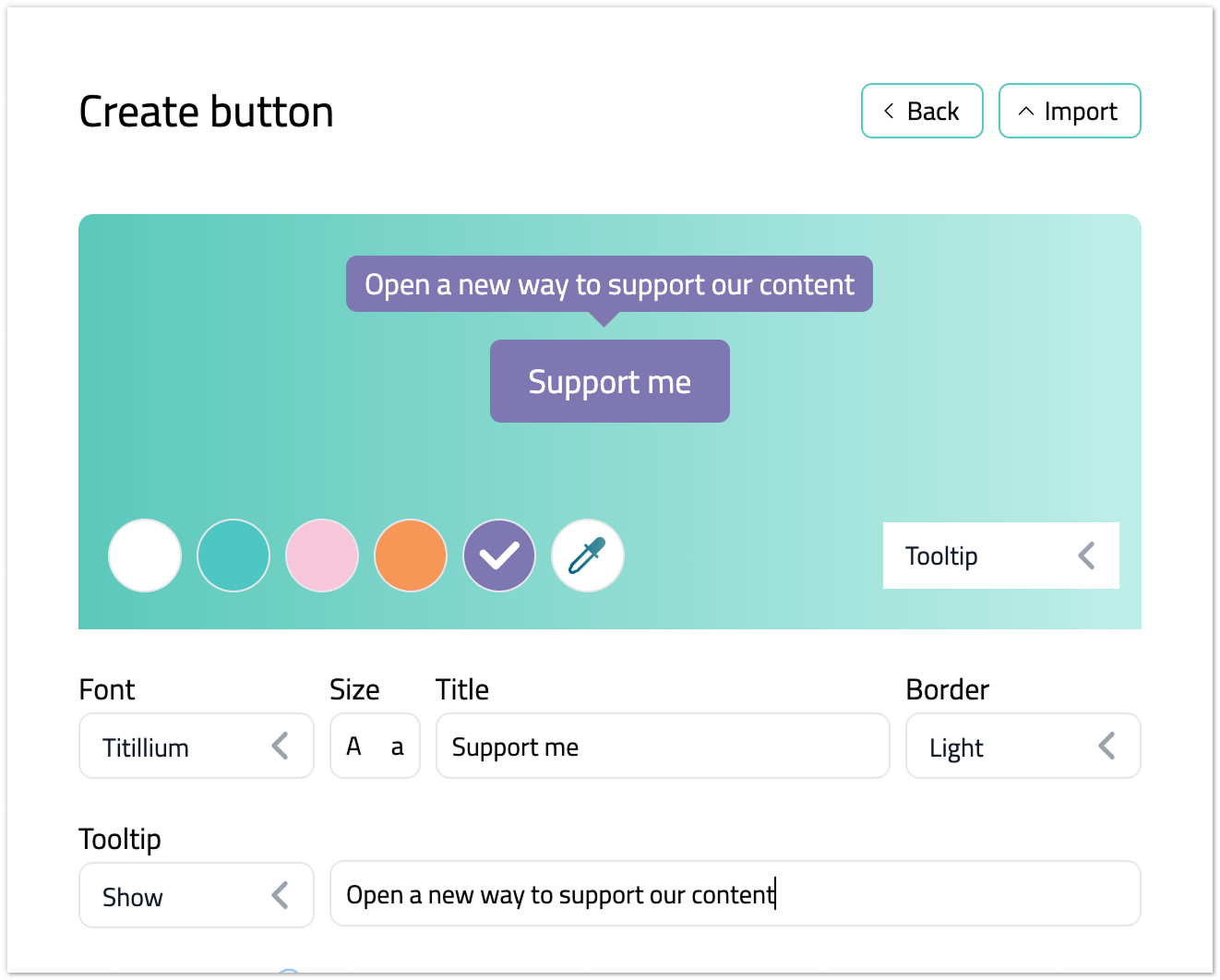 Crear un botón